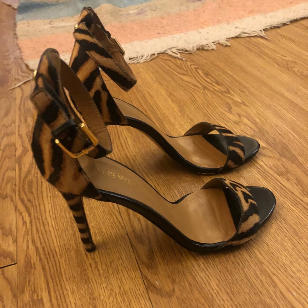 Nine West Gently Worn Animal Print sandals